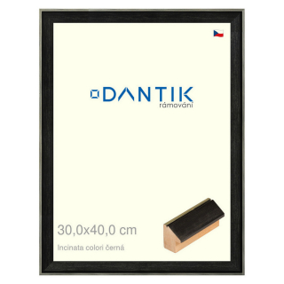 DANTIK rámeček 30x40 | INCLINATA colori černá (Plexi Čiré)