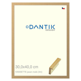 DANTIK rámeček 30x40 | KASSETTE jasan malá (Plexi Čiré)