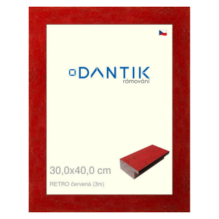 DANTIK rámeček 30x40 | RETRO červená (Plexi Čiré)