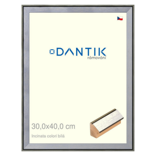 DANTIK rámeček 30x40 | INCLINATA colori Bílá (Plexi Čiré)