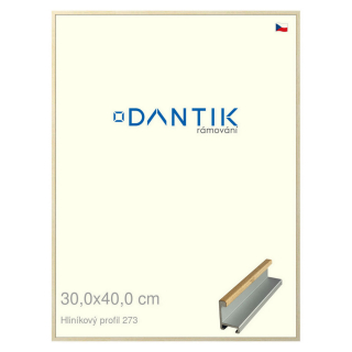 DANTIK rámeček 30x40 | ALU profil 7273 Dýha javor (Plexi Čiré)