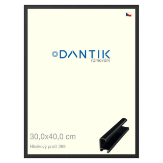 DANTIK rámeček 30x40 | ALU profil 7269 Černá matná (Plexi Čiré)