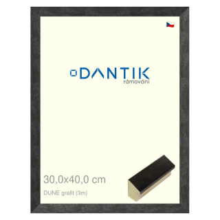DANTIK rámeček 30x40 | DUNE grafit (Plexi Čiré)
