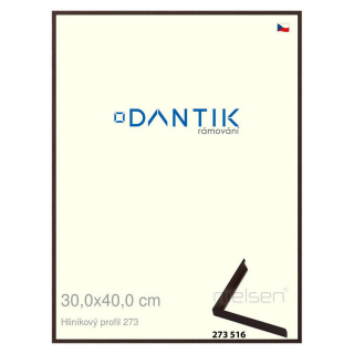 DANTIK rámeček 30x40 | ALU profil 7273 Dýha wenge tmavá (Plexi Čiré)