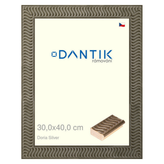 DANTIK rámeček 30x40 | Doria Silver (Plexi Čiré)