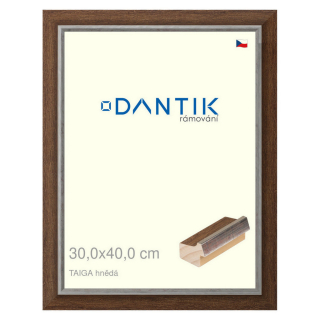 DANTIK rámeček 30x40 | TAIGA hnědá (Plexi Čiré)