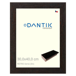 DANTIK rámeček 30x40 | RETRO černá (Plexi Čiré)