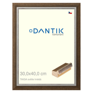 DANTIK rámeček 30x40 | TAIGA sv.hnědá (Plexi Čiré)