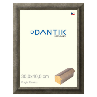 DANTIK rámeček 30x40 | Forgia Piombo (Plexi Čiré)