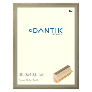 DANTIK rámeček 30x40 | OPERA Colori šedá (Plexi Čiré)
