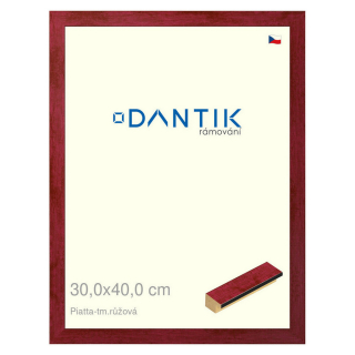 DANTIK rámeček 30x40 | PIATTA tm.růžová (Plexi Čiré)