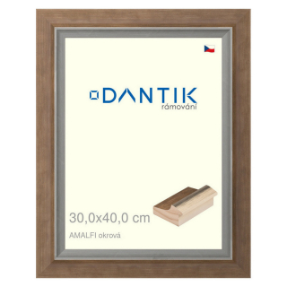 DANTIK rámeček 30x40 | AMALFI okrová (Plexi Čiré)