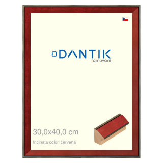 DANTIK rámeček 30x40 | INCLINATA colori červená (Plexi Čiré)