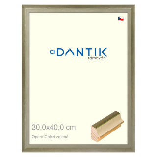 DANTIK rámeček 30x40 | OPERA Colori zelená (Plexi Čiré)