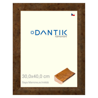 DANTIK rámeček 30x40 | Saya Marrone sv.hnědá (Plexi Čiré)