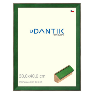 DANTIK rámeček 30x40 | INCLINATA colori zelená (Plexi Čiré)