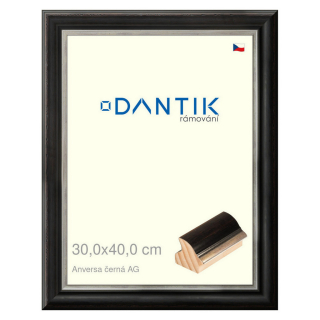 DANTIK rámeček 30x40 | ANIVERSA černá AG (Plexi Čiré)
