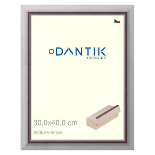 DANTIK rámeček 30x40 | RIVIERA vínová (Plexi Čiré)