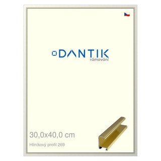 DANTIK rámeček 30x40 | ALU profil 7269 Zlatá lesklá (Plexi Čiré)