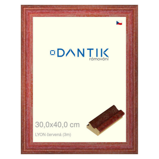 DANTIK rámeček 30x40 | LYON červená (Plexi Čiré)