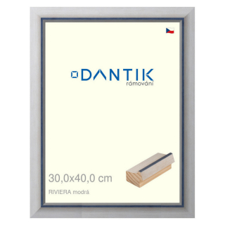 DANTIK rámeček 30x40 | RIVIERA modrá (Plexi Čiré)