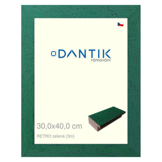 DANTIK rámeček 30x40 | RETRO zelená (Plexi Čiré)