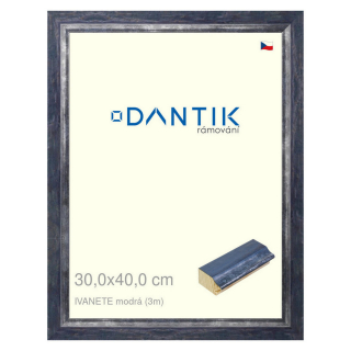 DANTIK rámeček 30x40 | IVANETE modrá (Plexi Čiré)