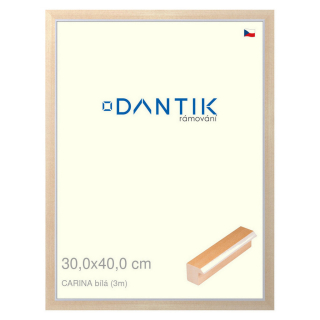 DANTIK rámeček 30x40 | CARINA Bílá (Plexi Čiré)