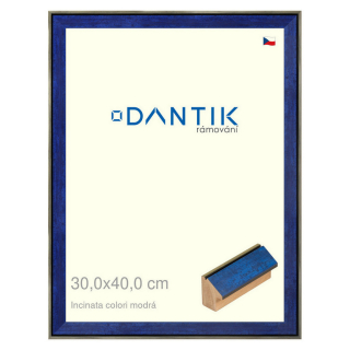 DANTIK rámeček 30x40 | INCLINATA colori modrá (Plexi Čiré)
