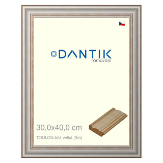 DANTIK rámeček 30x40 | TOULON bílá velká (Plexi Čiré)