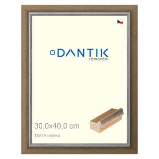 DANTIK rámeček 30x40 | TAIGA béžová (Plexi Čiré)