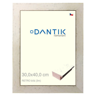 DANTIK rámeček 30x40 | RETRO bílá (Plexi Čiré)