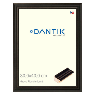 DANTIK rámeček 30x40 | Grace Piccola černá (Plexi Čiré)