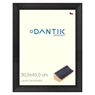 DANTIK rámeček 30x40 | Lauren čenomodrá (Plexi Čiré)