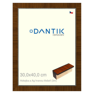 DANTIK rámeček 30x40 | Hokejka a Ag hranou třešeň (Plexi Čiré)