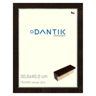 DANTIK rámeček 30x40 | TECHNO wenge (Plexi Čiré)