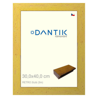 DANTIK rámeček 30x40 | RETRO žlutá (Plexi Čiré)