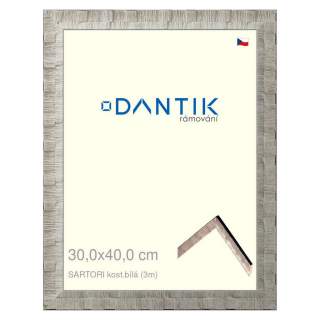 DANTIK rámeček 30x40 | SARTORI kost.bílá (Plexi Čiré)