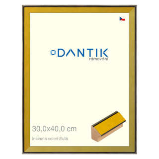 DANTIK rámeček 30x40 | INCLINATA colori žlutá (Plexi Čiré)
