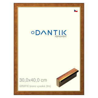 DANTIK rámeček 30x40 | GRAFIC bronz vysoká (Plexi Čiré)