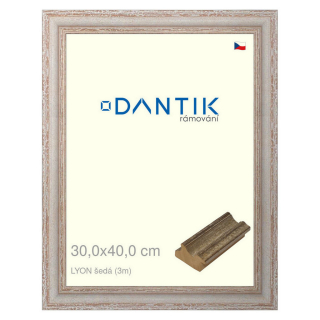 DANTIK rámeček 30x40 | LYON šedá (Plexi Čiré)