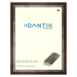 DANTIK rámeček 30x40 | IVANETE hnědá (Plexi Čiré)