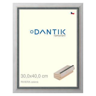 DANTIK rámeček 30x40 | RIVIERA zelená (Plexi Čiré)
