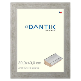 DANTIK rámeček 30x40 | ANDRÉ velká stříbrná (Plexi Čiré)