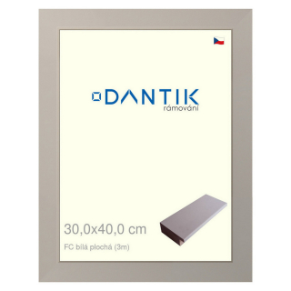 DANTIK rámeček 30x40 | FC Bílá plochá (Plexi Čiré)
