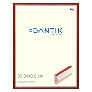 DANTIK rámeček 30x40 | EVOQUE červená (Plexi Čiré)