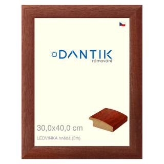 DANTIK rámeček 30x40 | LEDVINKA hnědá (Plexi Čiré)