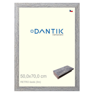 DANTIK rámeček 50x70 | RETRO šedá (Plexi Čiré)