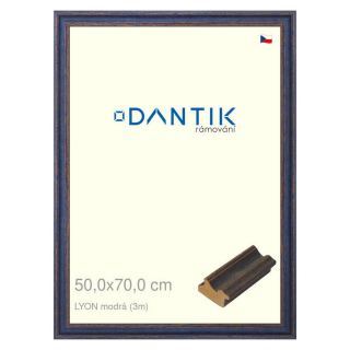 DANTIK rámeček 50x70 | LYON modrá (Plexi Čiré)