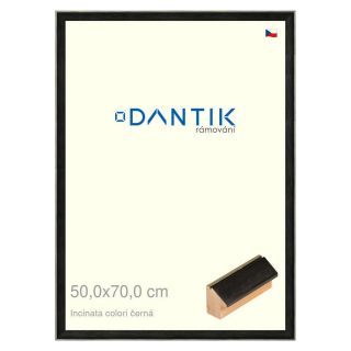 DANTIK rámeček 50x70 | INCLINATA colori černá (Plexi Čiré)